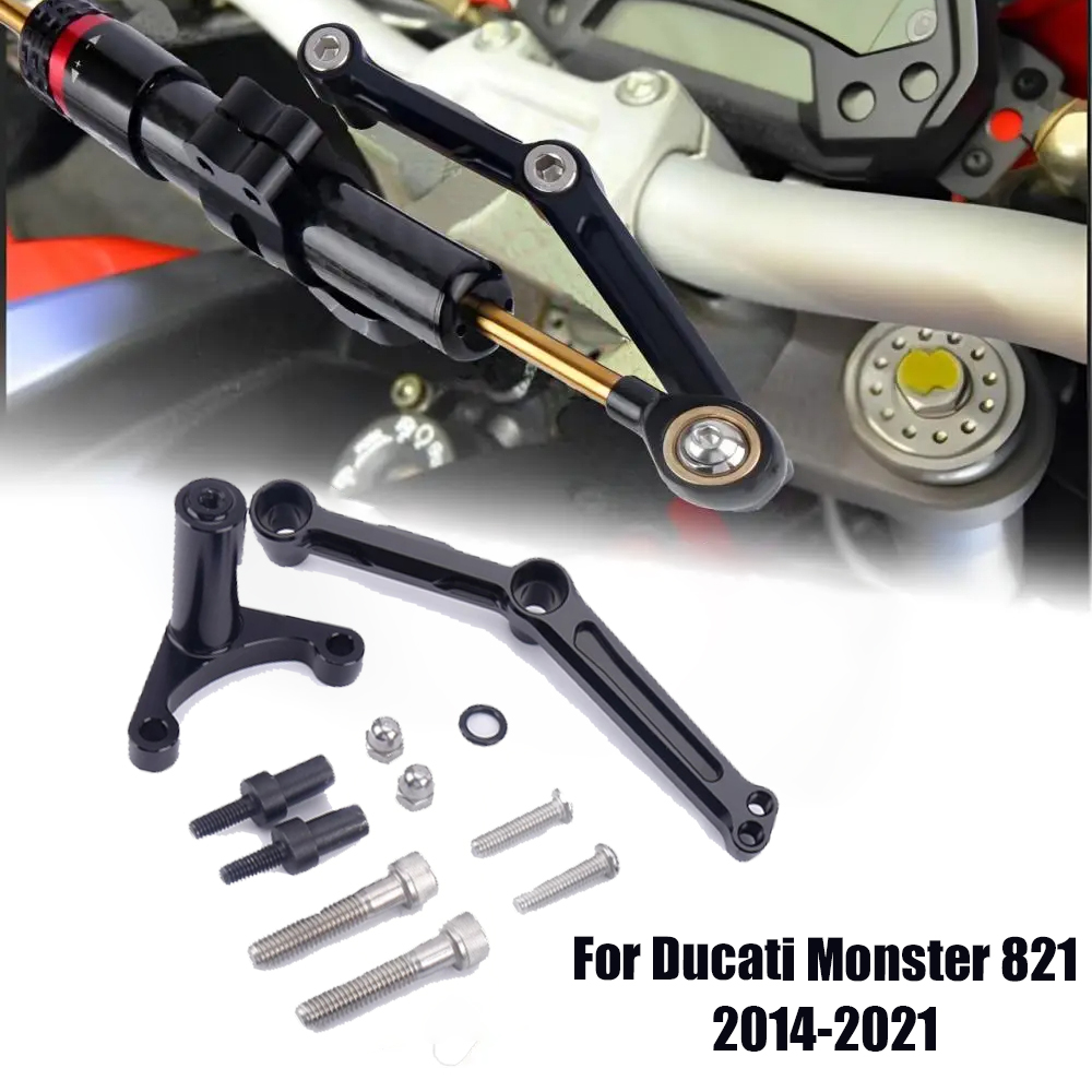 Steering Damper Stabilizer Kit Cnc - Support d'amortisseur CNC pour moto, accessoire
